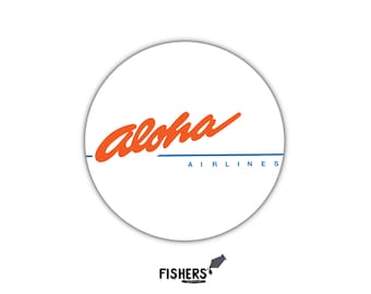 Aloha Airlines Retro Logo Sticker: Nostalgic Airline Vinyl Decal - 3 inch - water-resistant