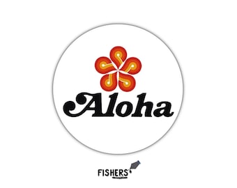 Aloha Airlines Retro Logo Sticker: Nostalgic Airline Vinyl Decal - 3 inch - water-resistant