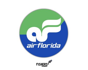 Air Florida  Retro Logo Sticker: Nostalgic Airline Vinyl Decal - 3 inch - water-resistant
