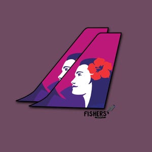2+ Hawaiian Airlines Tail Stickers! - Decals - Water-Resistant - Pilot - Airline