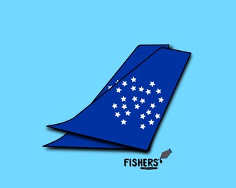 2+ JetBlue Airways “NYPD” Tail Stickers - Decals - Water-Resistant - Pilot - Airline