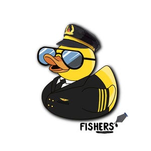 Delta Airlines First Officer 3&quot; Duck Sticker! - Decal - Sticker - Water-resistant- Pilot - Aviation