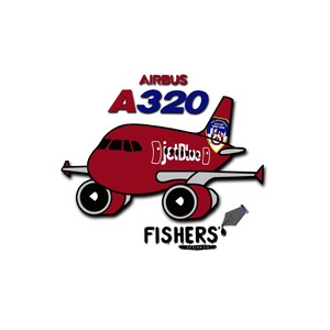 JetBlue Airways "FDNY" 3" Cartoon Sticker! - Decal - Sticker - Water-resistant- Pilot - Aviation