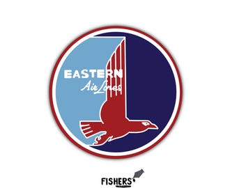 Eastern Airlines Retro Logo Sticker: Nostalgic Airline Vinyl Decal - 3 inch - water-resistant
