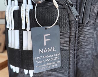 Custom Anodized Aluminum Bag Tag – Personalized Luggage Tag