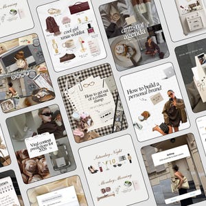 Neutral Instagram Templates, Content Creator Bundle, Digital Marketing Posts, SMM Templates, Social Media UGC, Brown ig Stories, IG Carousel.

Created for content creators, ig coaches, Social Media Managers, UGC girlies, and ig theme page owners who want a feed that feels warm, elevated, and strategically built for visibility — without spending hours designing from scratch.