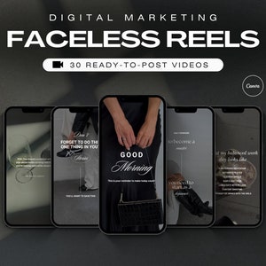 Instagram Reels Faceless, Canva Instagram Reel Template, TikTok Video, Business Coach Reel, Social Media Marketing Posts, Content Creation