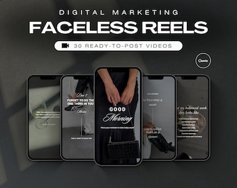 Instagram Reels Faceless, Canva Instagram Reel Template, TikTok Video, Business Coach Reel, Social Media Marketing Posts, Inhaltserstellung