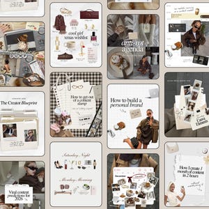 Neutral Instagram Templates, Content Creator Bundle, Digital Marketing Posts, SMM Templates, Social Media UGC, Brown ig Stories, IG Carousel