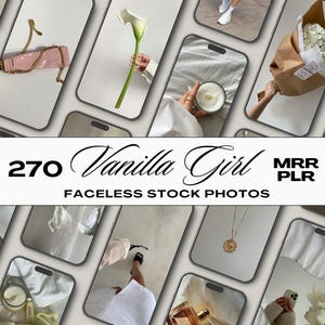 Vanilla Girl Aesthetic Stock Photos Bundle, Luxury Faceless Instagram Photos, MRR Stock Images PLR, Light Airy Instagram, Faceless Reels