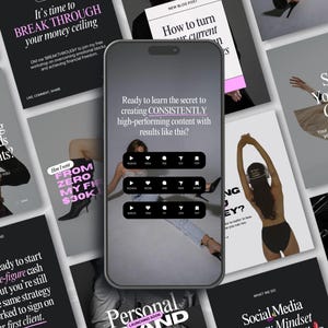 Coaching Instagram Templates Canva, Business Coach Posts, Social Media Coach Instagram, Digital Marketing Instagram Story, Pink Instagram