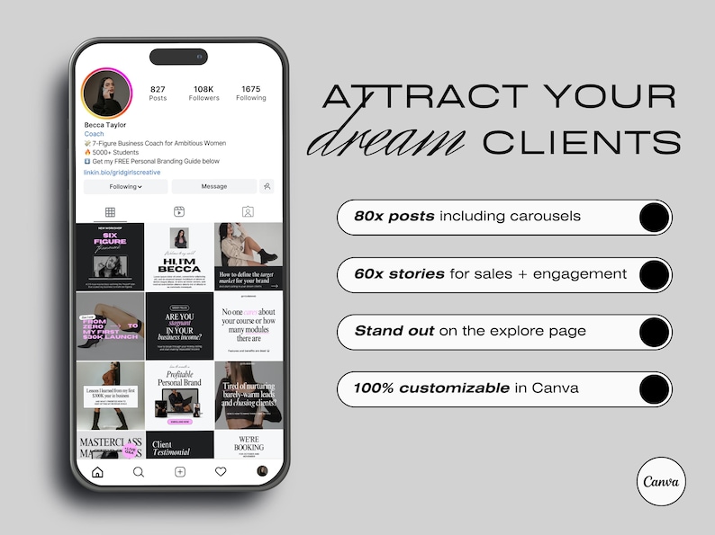 Coaching Instagram Templates Canva, Business Coach Posts, Social Media Coach Instagram, Digital Marketing Instagram Story, Pink Instagram