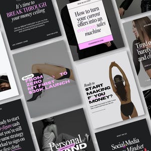 Coaching Instagram Templates Canva, Business Coach Posts, Social Media Coach Instagram, Digital Marketing Instagram Story, Pink Instagram