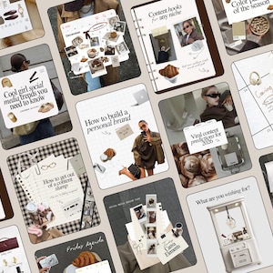 Neutral Instagram Templates, Content Creator Bundle, Digital Marketing Posts, SMM Templates, Social Media UGC, Brown ig Stories, IG Carousel.

Created for content creators, ig coaches, Social Media Managers, UGC girlies, and ig theme page owners who want a feed that feels warm, elevated, and strategically built for visibility — without spending hours designing from scratch.