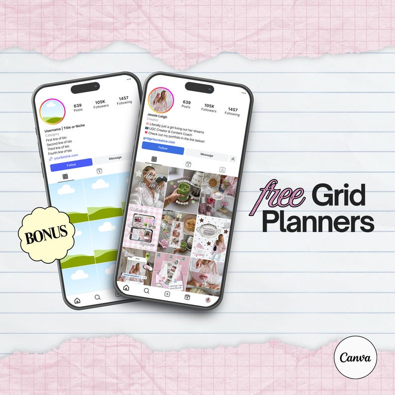 Girly Instagram Templates, Content Creator Posts, UGC Canva Templates, Pink Aesthetic Instagram Kit, Influencer & Personal Branding Template image 8