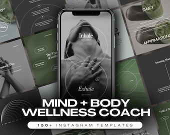 Wellness Coach Social Media Templates, Health Coach Instagram, Holistic Coach, Wellness Instagram, Wellness Canva Template, Mindset Coach