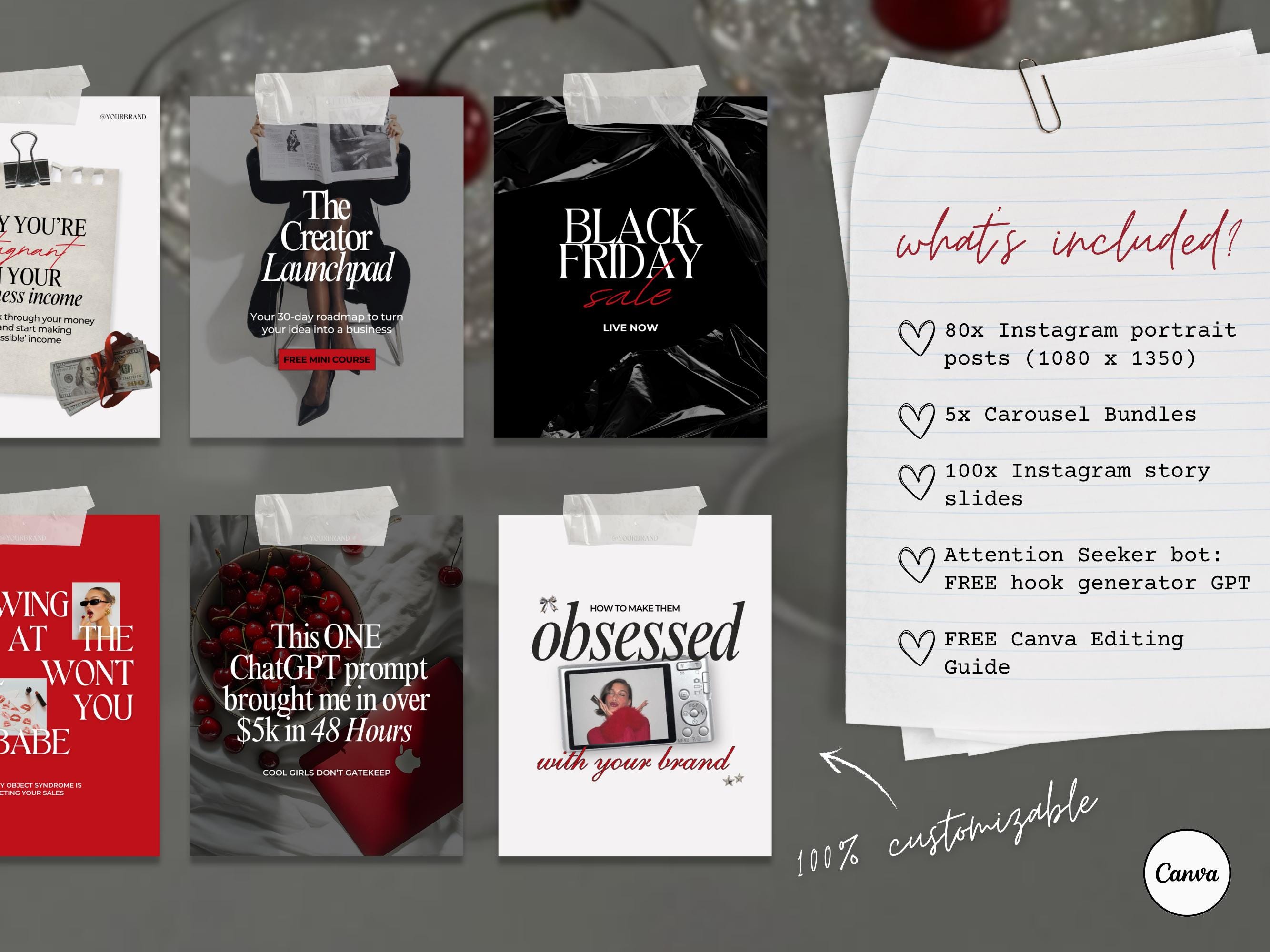 Coaching Instagram Templates Canva, Business Coach IG, Bold Instagram ...