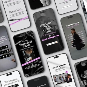 Coaching Instagram Templates Canva, Business Coach Posts, Social Media Coach Instagram, Digital Marketing Instagram Story, Pink Instagram