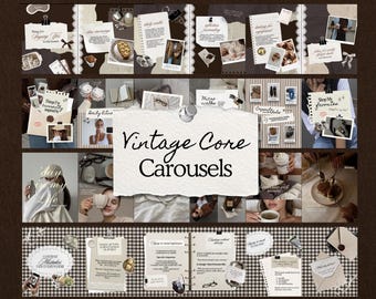 Instagram Carousels Template Canva, Content Creator Bundle, Digital Marketing Posts, UGC Creator, IG Coach, SMM Templates, Scrapbook Style