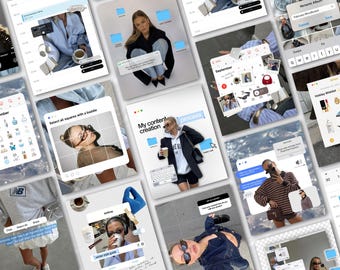 iOS Core Instagram Content Creator Templates, Digital Marketing Posts, Social Media Manager Instagram Stories, Aesthetic IG Templates, UGC