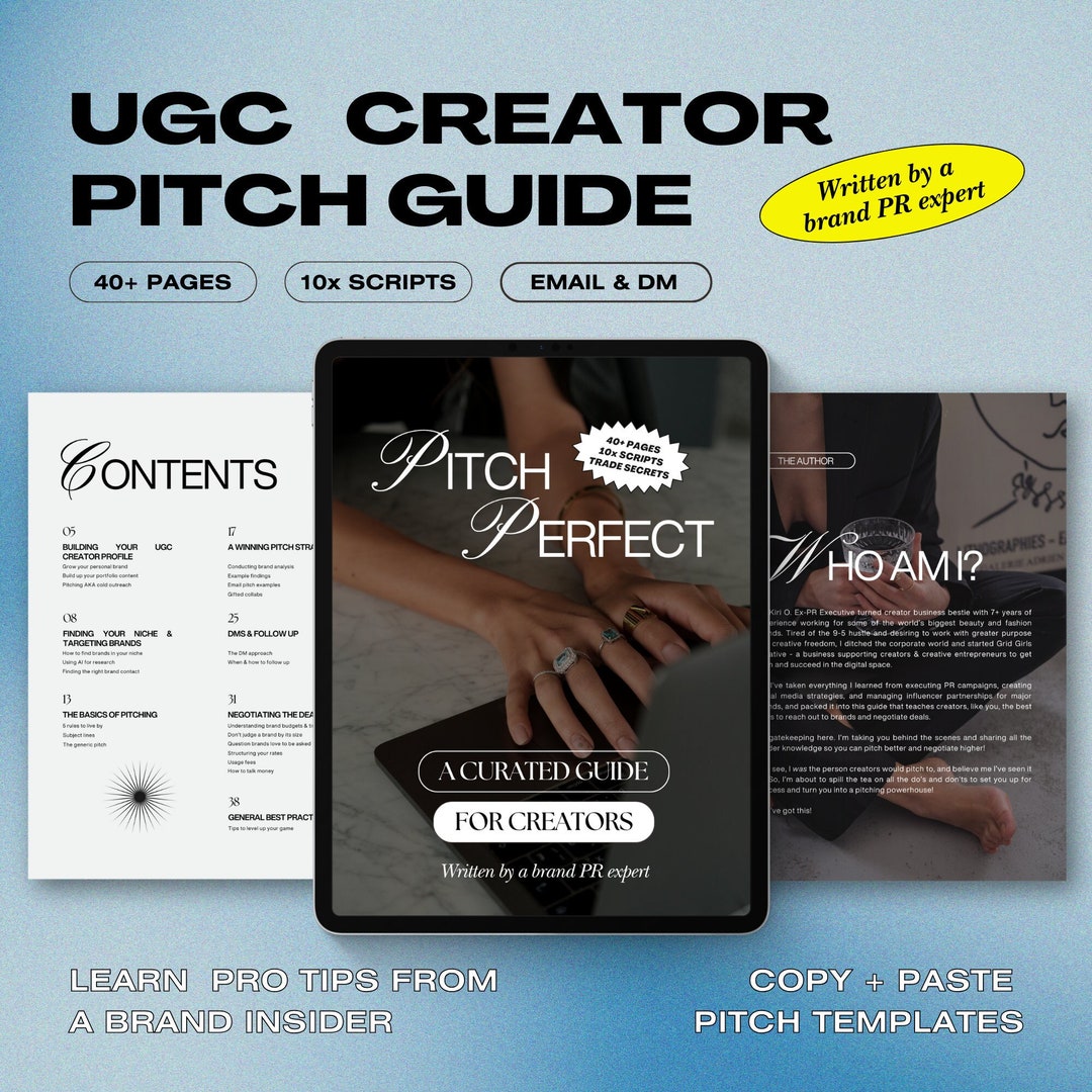 UGC Pitching Guide Pitch Template for UGC Creator UGC Brand Etsy UGC Pitching Guide Pitch Template for UGC Creator UGC Brand Etsy
