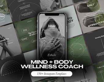 Wellness Coach Social Media Templates, Health Coach Instagram, Holistic Coach, Wellness Instagram, Wellness Canva Template, Mindset Coach