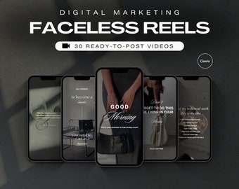 Instagram Reels Faceless, Canva Instagram Reel Template, TikTok Video, Business Coach Reel, Social Media Marketing Posts, Content Creatie