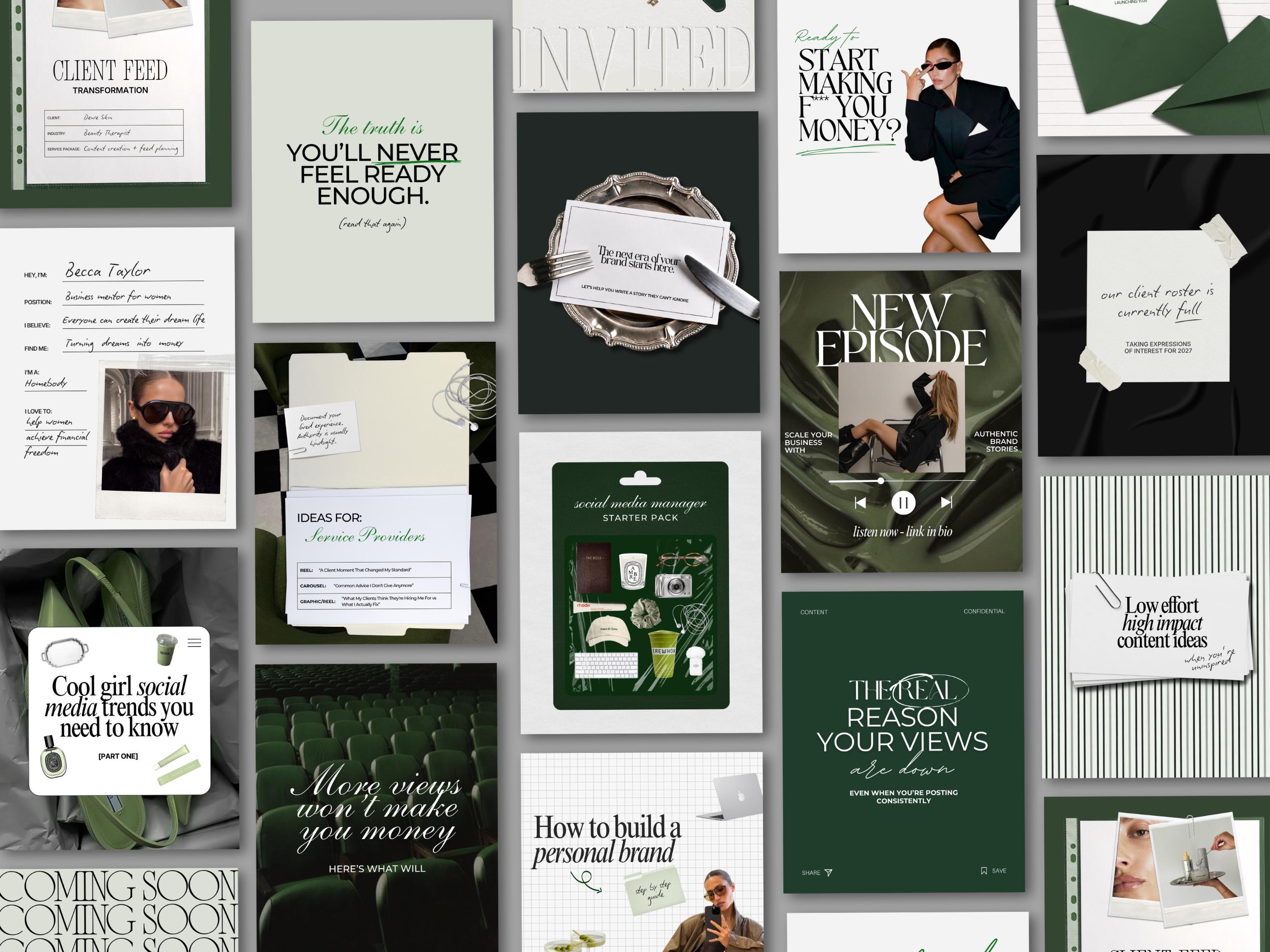 Coaching Instagram Templates Canva, Social Media Manager Posts, Digital ...