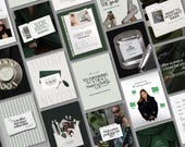 Coaching Instagram Templates Canva, Social Media Manager Posts, Digital Marketing Content, Luxury Green Instagram Story & Carousel Posts