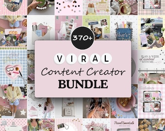 Viral Instagram Template Bundle, Feminine Instagram Post, IG Stories, Carousel Templates, Content Creator Kit, Influencer UGC Template Canva