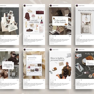Neutral Instagram Templates, Content Creator Bundle, Digital Marketing Posts, SMM Templates, Social Media UGC, Brown ig Stories, IG Carousel.

Created for content creators, ig coaches, Social Media Managers, UGC girlies, and ig theme page owners who want a feed that feels warm, elevated, and strategically built for visibility — without spending hours designing from scratch.