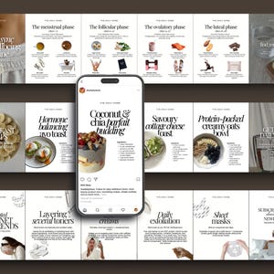 Szablony Canva na Instagram: Zdrowie i dobre samopoczucie, treści dla trenerów zdrowia, posty o odżywianiu, zdrowie hormonalne, trener życia, estetyka redakcyjna w historii IG zdjęcie 5