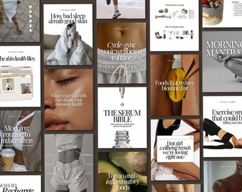 Health & Wellness Instagram Templates Canva, Health Coach Content, Nutrition Posts, Hormone Health, Life Coach, Editorial Aesthetic IG Story