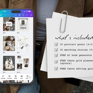 Neutral Instagram Templates, Content Creator Bundle, Digital Marketing Posts, SMM Templates, Social Media UGC, Brown ig Stories, IG Carousel.

Created for content creators, ig coaches, Social Media Managers, UGC girlies, and ig theme page owners who want a feed that feels warm, elevated, and strategically built for visibility — without spending hours designing from scratch.