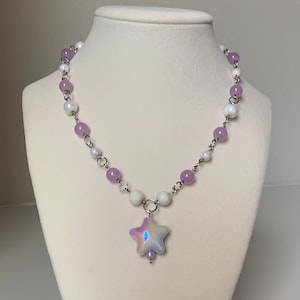 Handmade Purple Star Necklace