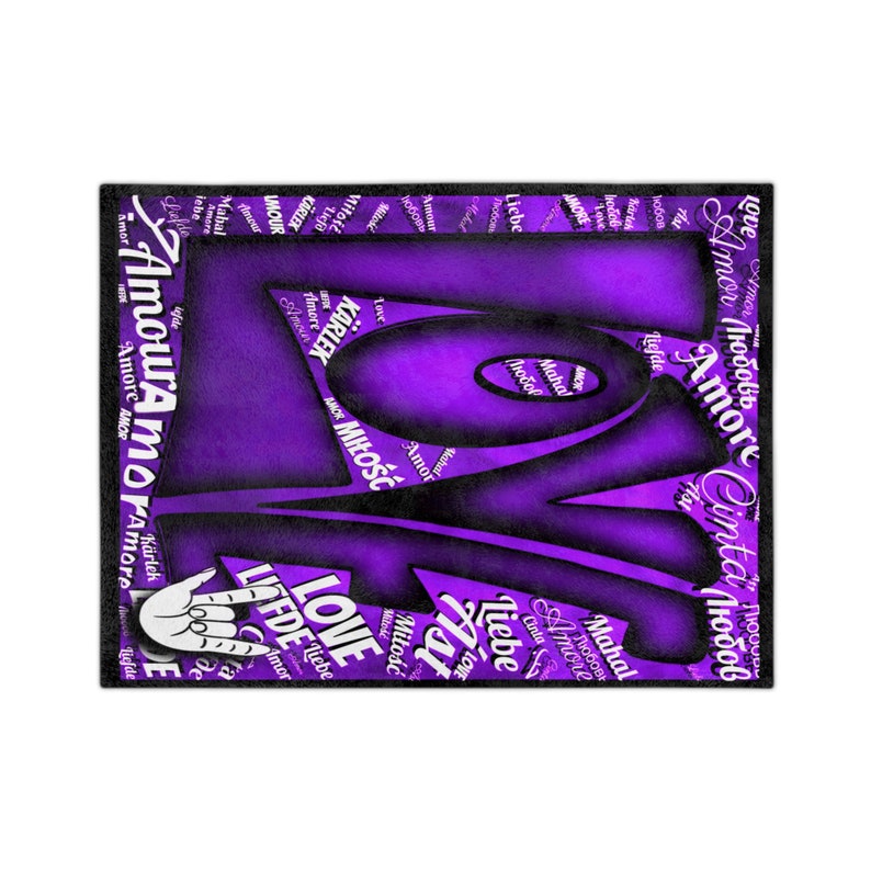 ASL Sign Language Throw Blanket Self Love Minky Blanket Etsy