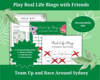 Sydney Edition - Real Life Scavenger Hunt | Downloable PDFs with Full Rule Set and Instructions