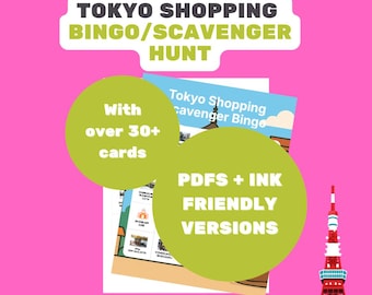 Tokyo Shopping Scavenger Bingo Game – Scavenger Hunt with 30+ Variations (Printables)
