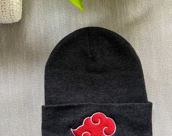 Gorro bordado Akatsuk.i, unisex adulto, gorros de punto con puños, gorro Akatsuk.i, gorro de nube Akatsuk.i