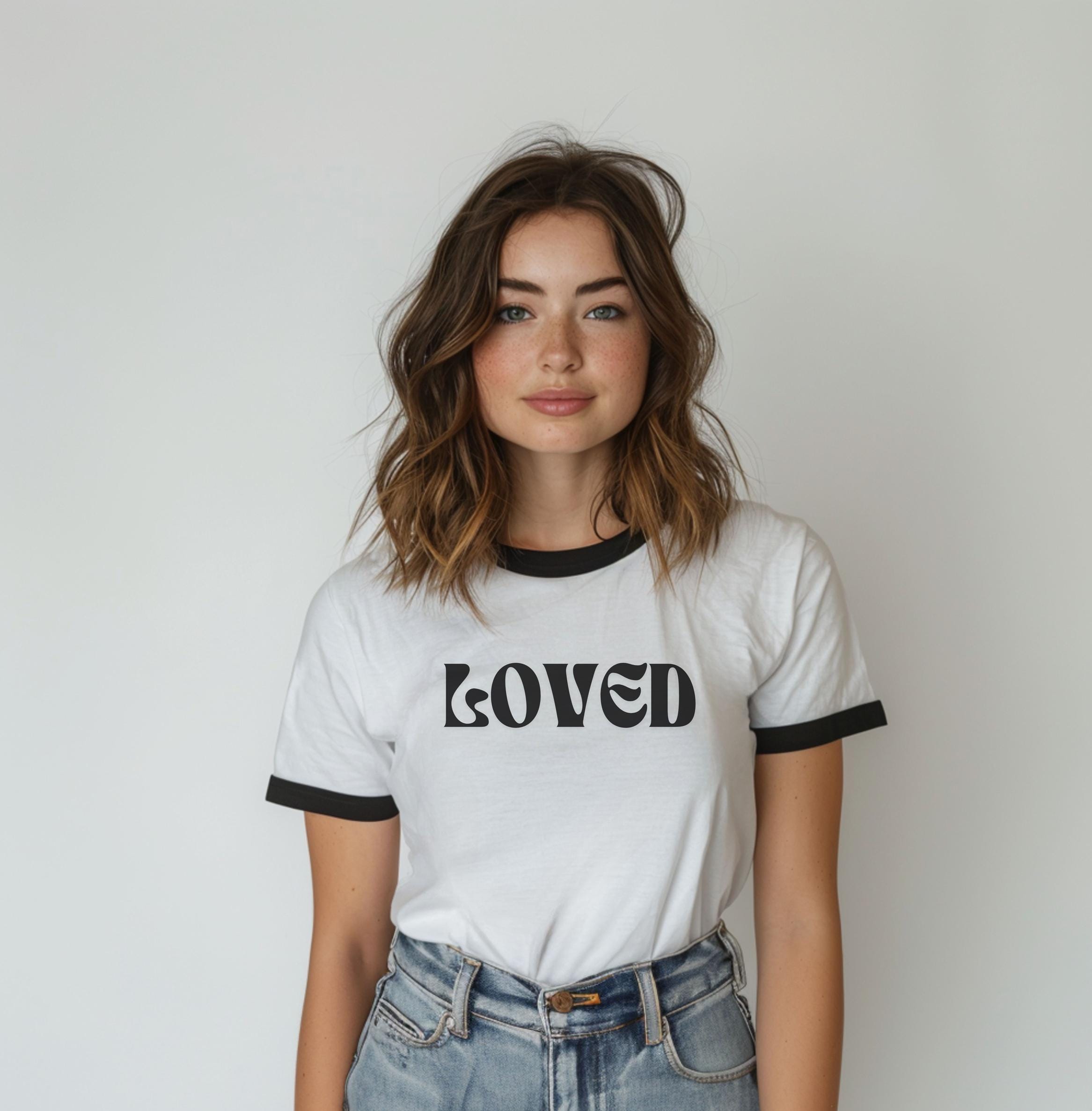 ★SCULPTOR★ Love Energy Ringer Tee White SC23S256WH Loved Ringer Tee - Unisex - Etsy