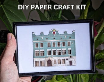 DIY kit paper house souvenir magnet krakow poland