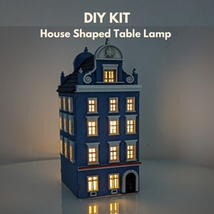 DIY House Shaped Table Lamp KIT Laser Cut Wooden Modern Home Decor ...