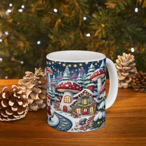 Christmas Cat Coffee Mug - Christmas Cat Wonderland -  Cat Lover Gift, Festive Gift Idea, Holiday Novelty Gift