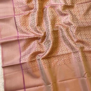 Banarasi Silk Brocade Saree: Golden Zari Woven Wedding Sari