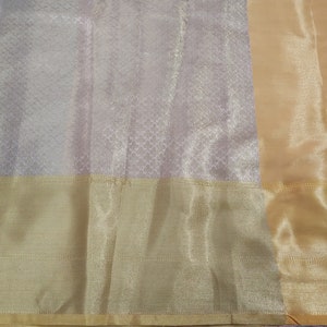 Rose Gold Zari Silk Brocade JV-1543 Fabric