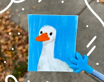 Silly Goose Duck Quack Pato Funny Vinyl Sticker