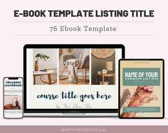 Canva Ebook Template Course: Customizable Workbook & Guide (Digital Download)