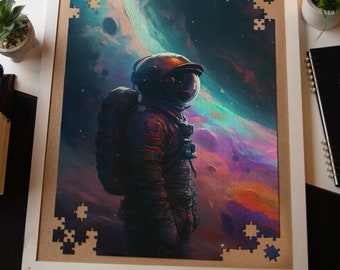 Spaceman Jigsaw Puzzle: Vibrant Astronaut Puzzle for Adults & Kids