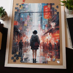 Tokyo Jigsaw Puzzles Adults Kids 1000+ Pieces | Fun Anime Puzzle Vibrant Puzzle | Unique Gift For Friends Game Night | Him Her Gift