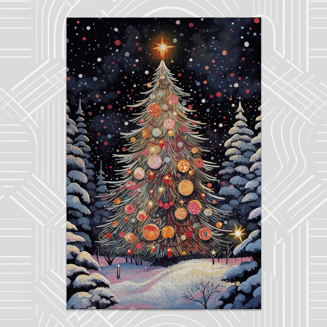 Christmas Tree Jigsaw Puzzles Adults Kids 1000 Pieces Snowy - Etsy